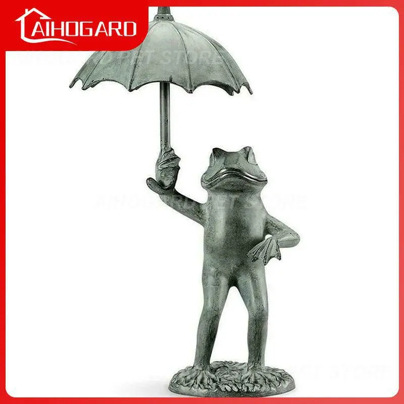 

Frog Umbrella Garden Statues Resin Sculptures Ornament Lawn Desktop Home Decoration Handmade Figurine Ornament Statue