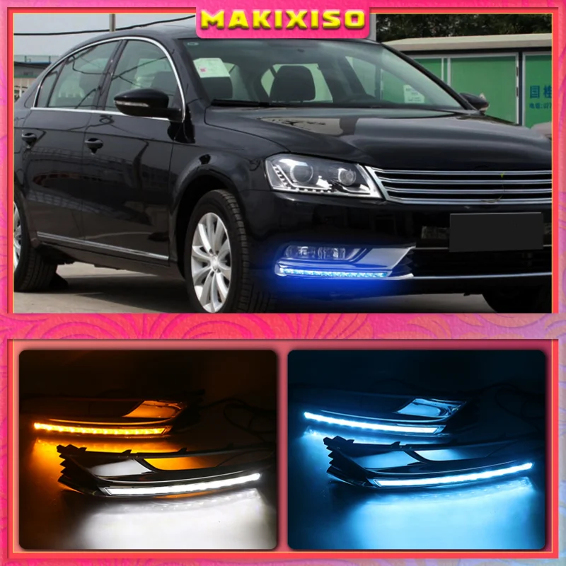 

2pcs For VW Magotan 2012-2016 LED DRL For Magotan led fog lamps daytime running light High brightness guide LED DRL