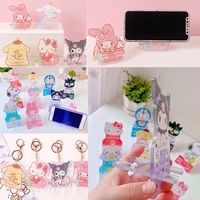 new sanrio hellokitty melody kuromi cinnamoroll mobile phone holder pendant cute keychain decoration pendant bag kawaii girl