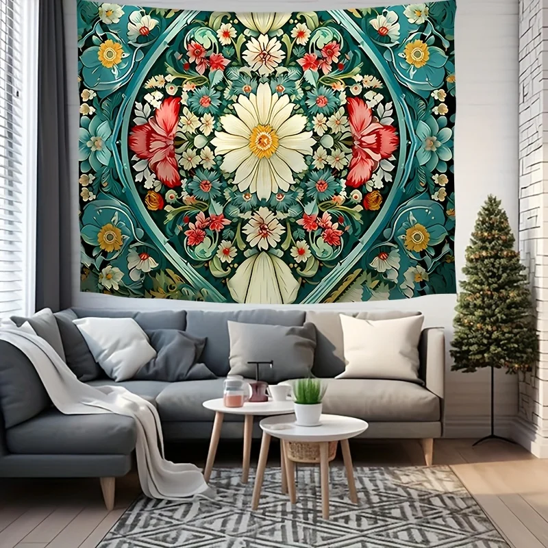 Настенный Гобелен С Цветочным Узором Красивый Домашний Декор Для Гостиной