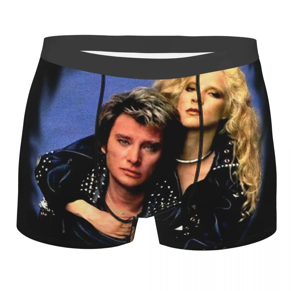 

Johnny Hallyday Underwear Men Sexy Printed Custom Singer French France Boxer Shorts Panties