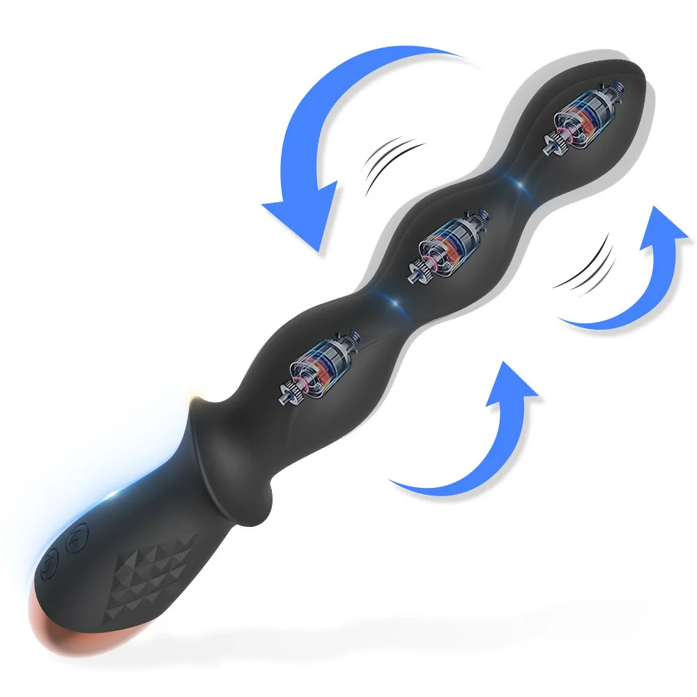 Hongchen's new silicone anal plug 10 frequency strong shock electric USB charging rear court |