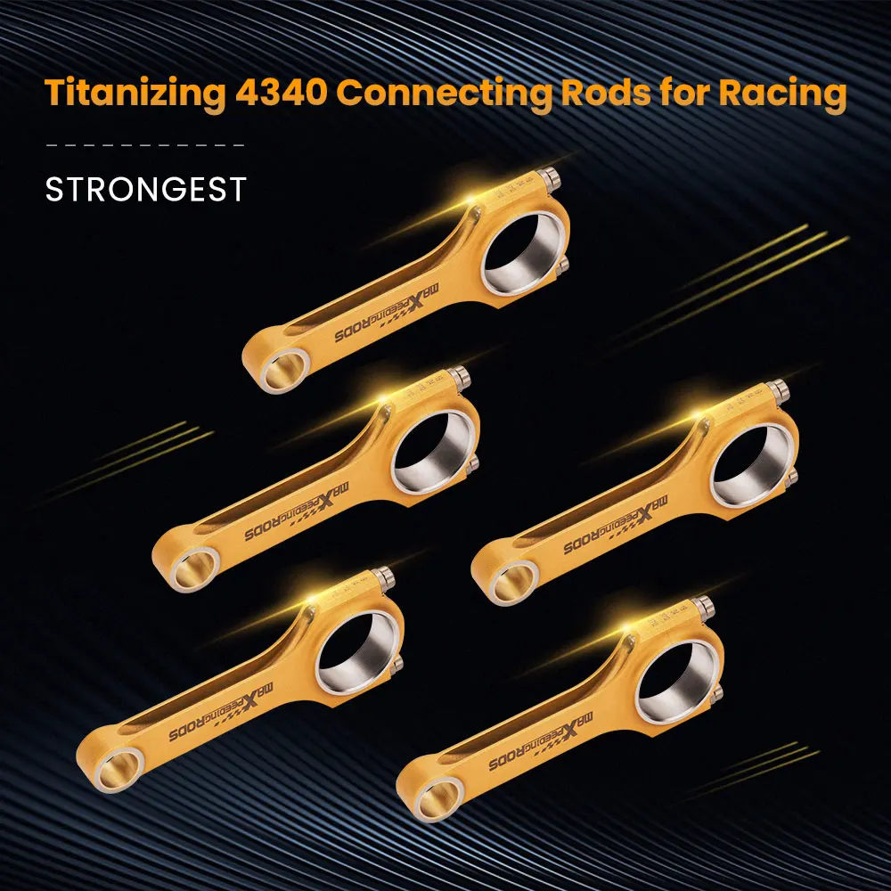

Connecting Rods For Audi 80 8C B4 1994-1995 Estate RS2 quattro 2226ccm Steel H-Beam Bolt For RS2 2.2L Turbo 5cyl 144mm Titanized