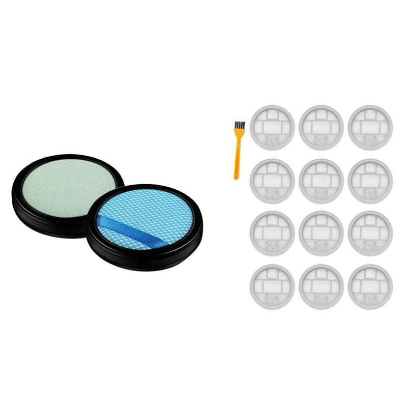 

2 Set Vacuum Cleaner Parts: 1 Set Washable Hepa Filter Clean Brush & 1 Set Washable HEPA Filters
