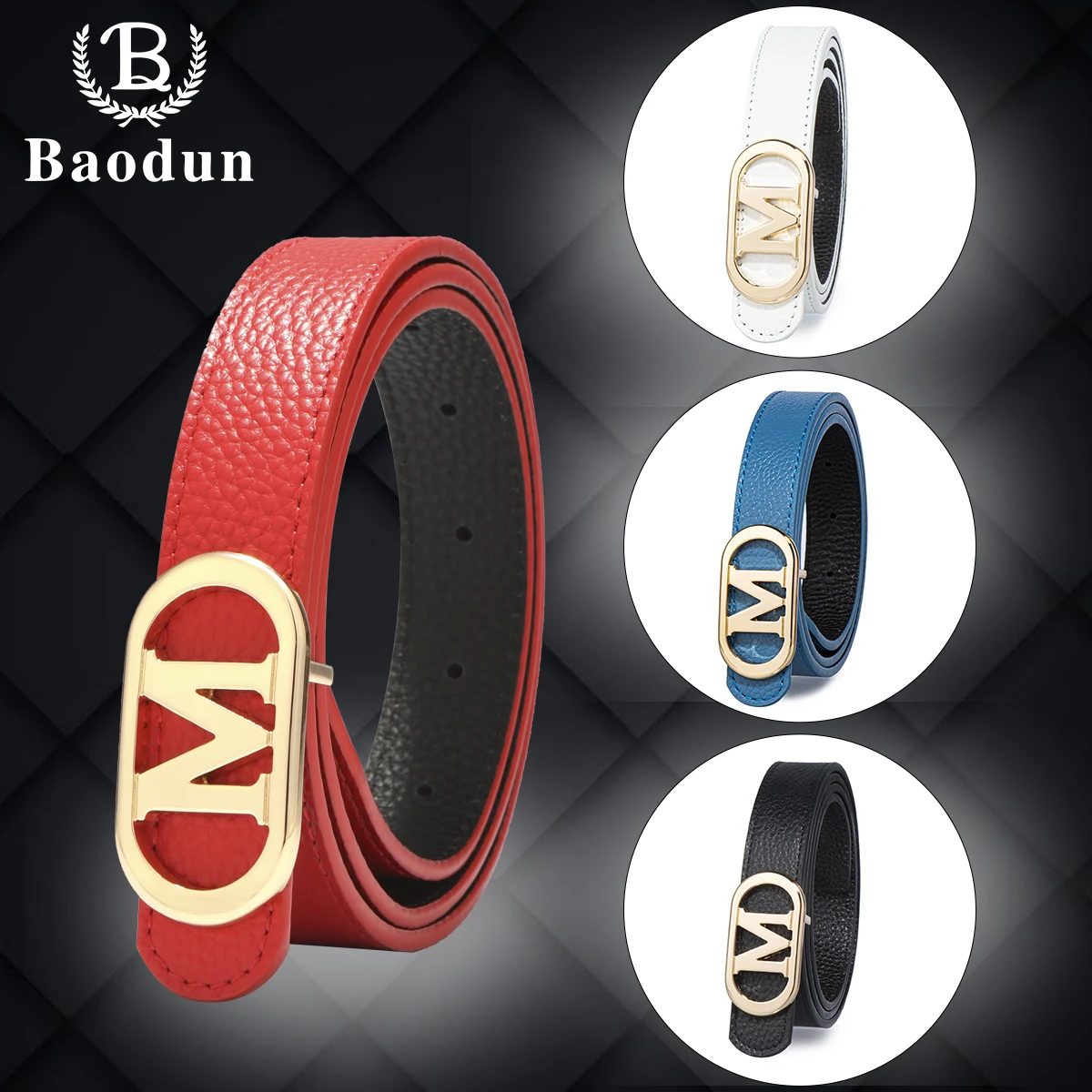 BAODUN Luxury 2022 belts for women Cowhide Leather Brand Designer Belts Classic Pin Buckle new luxury Female dress women belt
