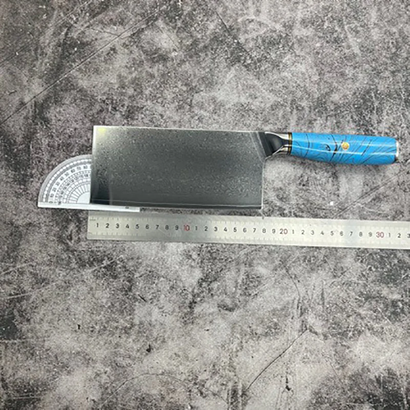 Нож для нарезки 10Cr15CoMoV заостренный кухонный Клинок из дамасской стали с ручкой