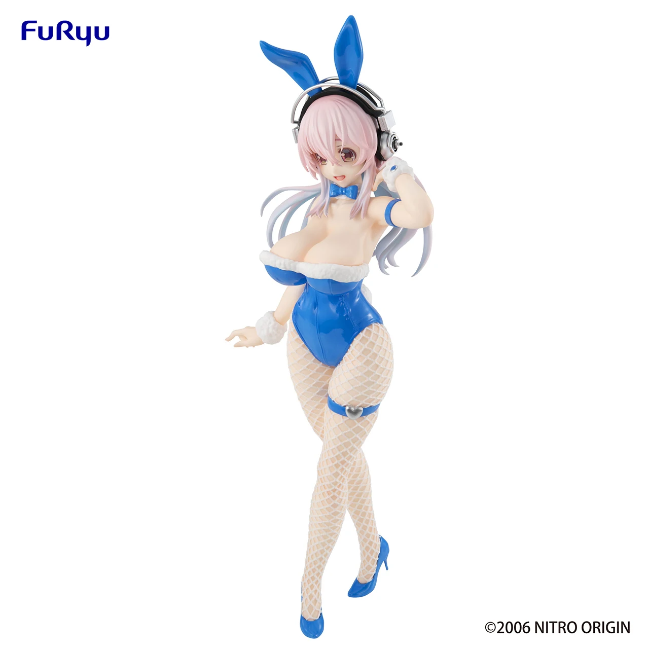 

100% Original Anime FuRyu Super Soniko Blue Bunny Girl Jingpin Figure