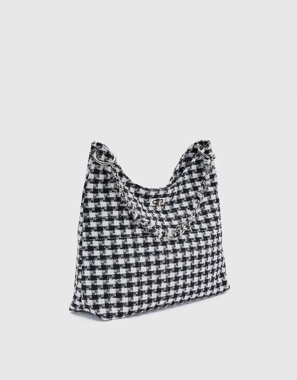 

Urban Revivo Women Houndstooth Shoulder Bag Exquisite Shopping Bag Retro Casual Women Totes Shoulder Bags Chain Handbag