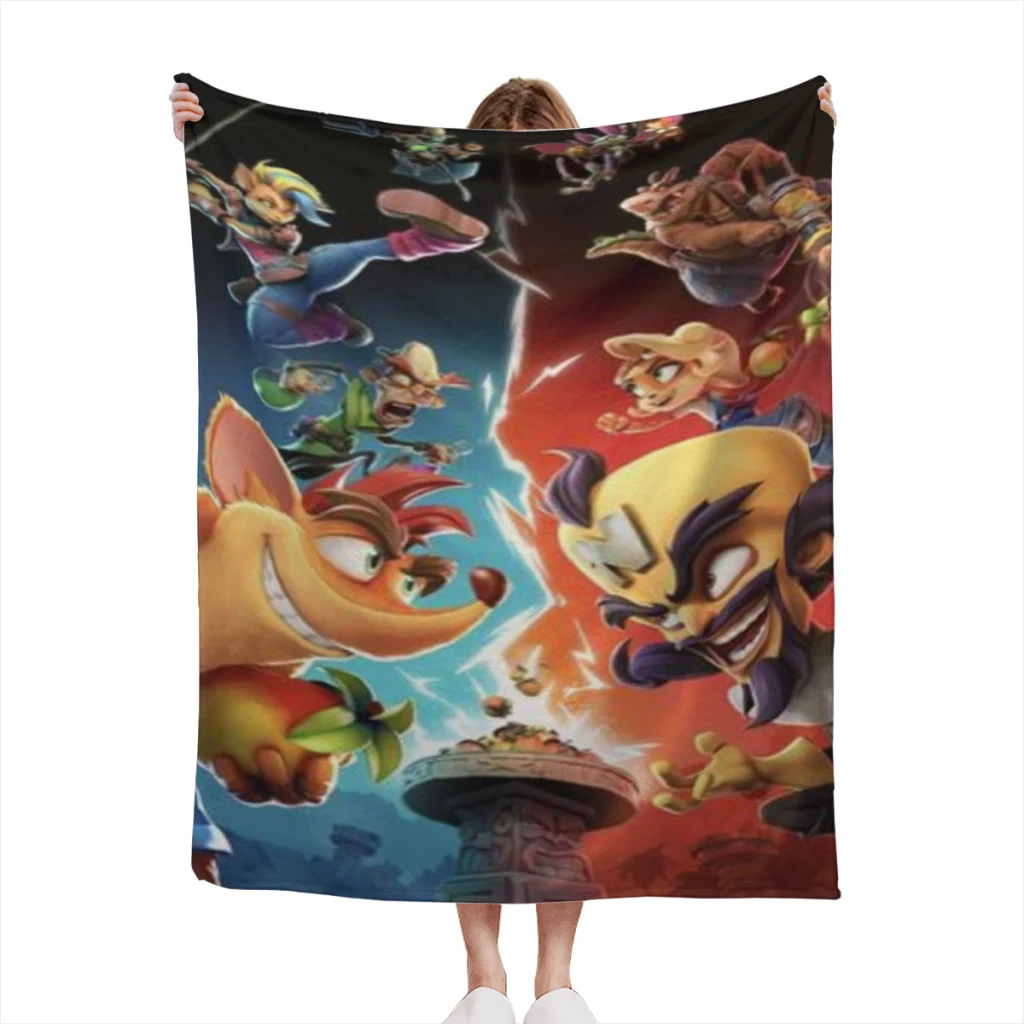 Летнее одеяло для игр C_CrashS_B- Bandicoot тонкое кушетки дивана теплое покрывало кровати