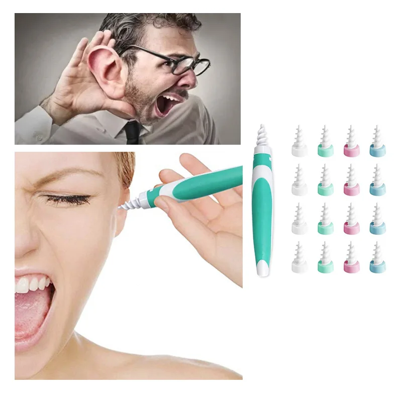 

Набор спиральных инструментов для удаления ушной серы, из кремния, 16 шт.