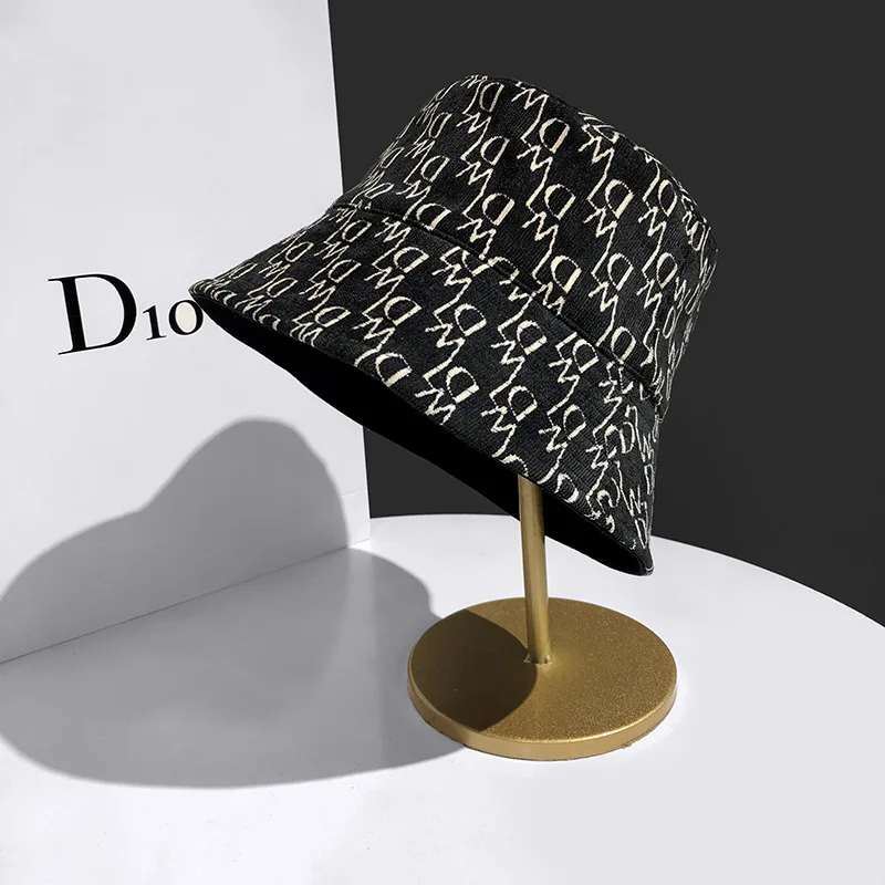 

Панама Kpop женская с надписью, хлопковая Панама с плоским верхом, двухсторонняя, роскошная дизайнерская, лето