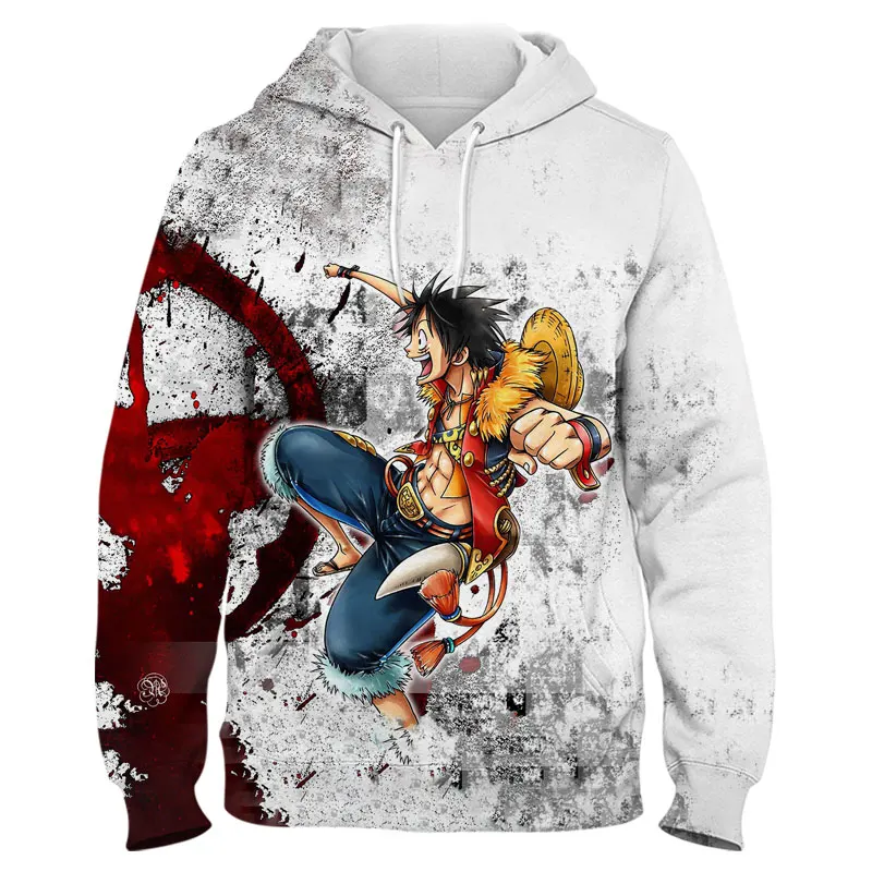 

Luffy цельный Мужской свитшот с капюшоном весенние Мультяшные аниме детские большие толстовки Bandai 3D принт женские пуловеры