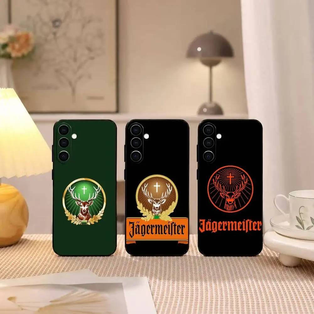 Фото Модный подарочный чехол для телефона Jagermeister, черный силиконовый мягкий чехол для Samsung Galaxy A73, A72, A71, A70, A53, A52, A51 №1