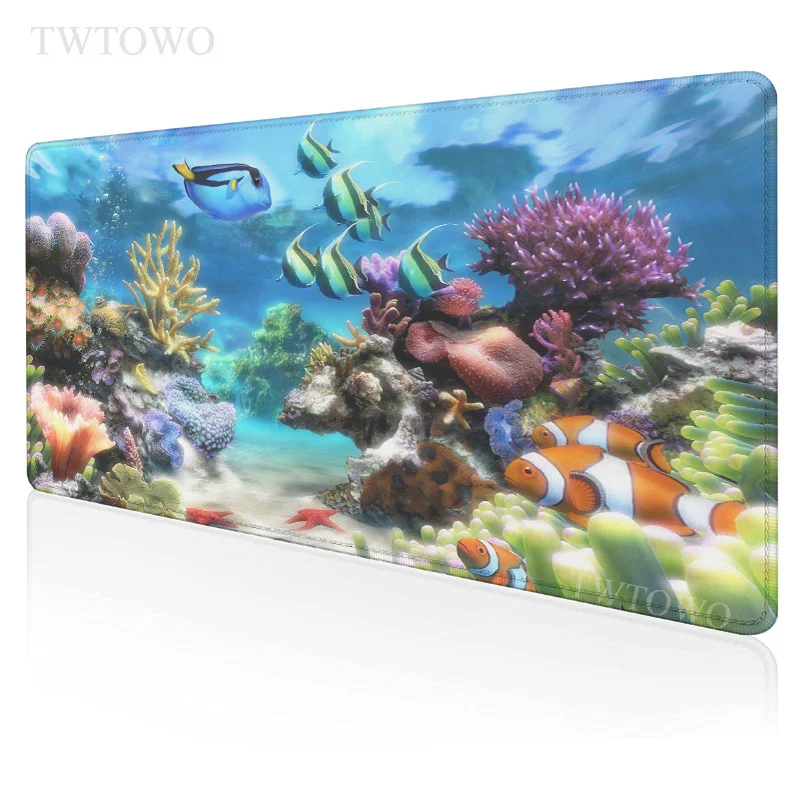 

Tropical Fish Ocean Scenery Mousepad XXL Computer Mouse Mat Desk Mats Laptop Office Anti-slip Soft Desktop Mouse Pad