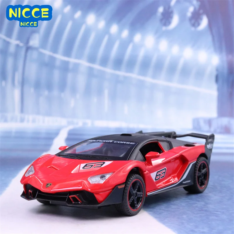 

Модель автомобиля Lamborghini SC18 из литая под давлением Nicce 1:32, гоночный автомобиль из металла, суперкар для детей, сборные подарки A230
