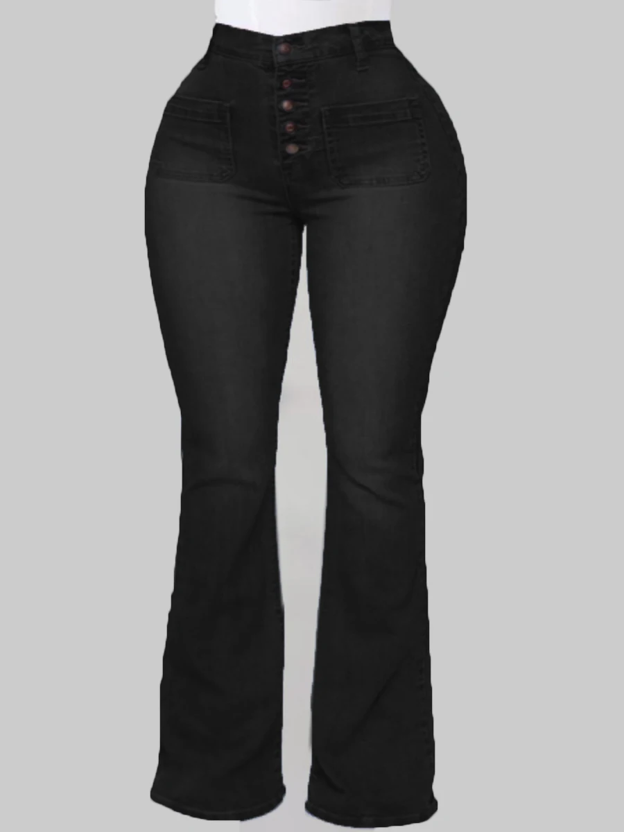 

LW Plus Size High-waisted Flared Jeans