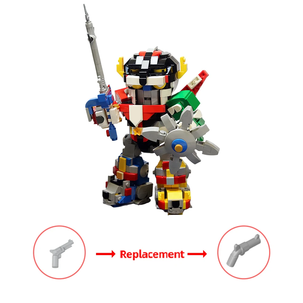 Gobricks MOC Вольтронический робот строительные блоки король зверей экшн-фигурка