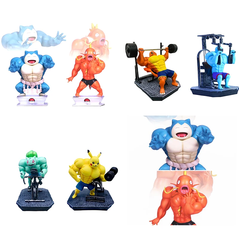 

Оригинальная экшн-фигурка Pokemon Gk, Пикачу, храп, магикарп, гэнгар, слонотыкать, косплей, забавная креативная модель, игрушка для бодибилдинга