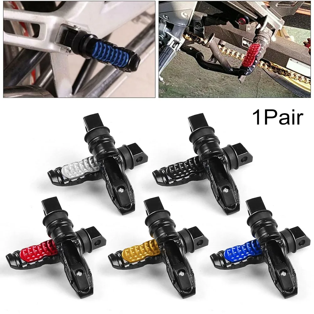 

2pcs Universal Motorcycle Rear Passenger Foot Pegs Pedals Footrest Scooter Foot-Peg Motorbike Pedal Modification Aluminum