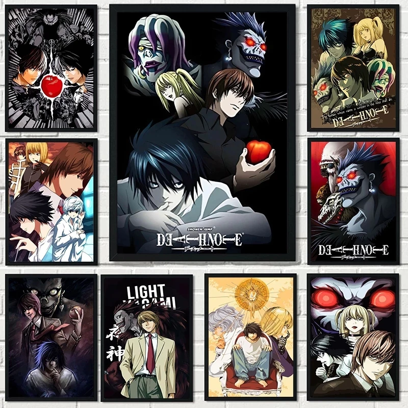 

Home Decoration Japanese Anime Canvas Painting Death Note Pictures Wall Art Hd Prints Modular No Frame Posters For Living Room