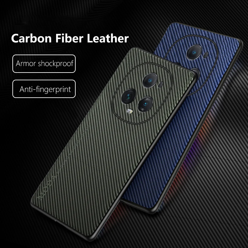 

Luxury Leather Case for Huawei Honor Magic5 Ultimate Carbon Fiber Ultra-thin Soft Shockproof Phone Cover for HonorMagic5Ultimate