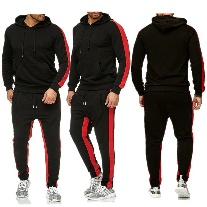 Sweater Suit Men's New Sports and Leisure Suit Hooded Sweater Sweatpants Two-piece Set Men Clothes Tracksuit