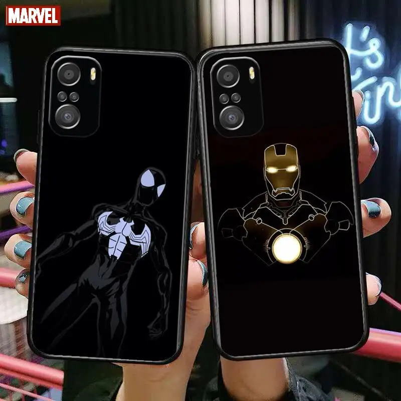 

MARVEL The Avengers For Xiaomi Redmi Note 10S 10 9T 9S 9 8T 8 7S 7 6 5A 5 Pro Max Soft Black Phone Case