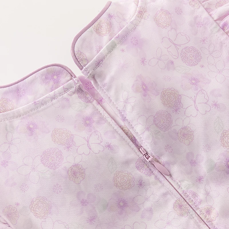 Платье детское летнее с коротким рукавом и цветочным принтом DB2241021