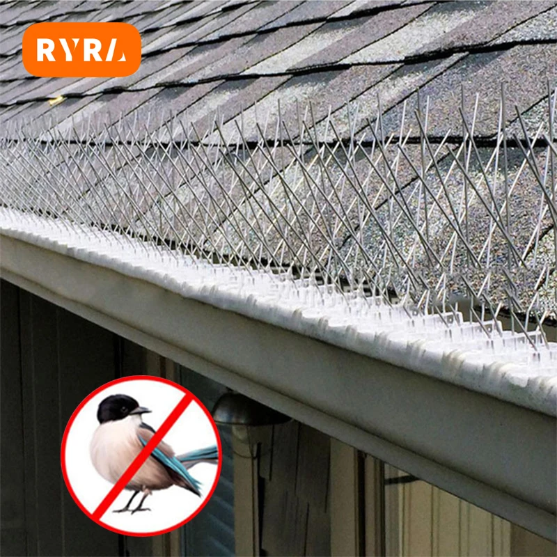 

RYRA 25cm Stainless Steel Bird Repellent Spikes Eco-friendly Anti Pigeon Nail Bird Deterrent Tool Pigeons Owl Small Birds Fence