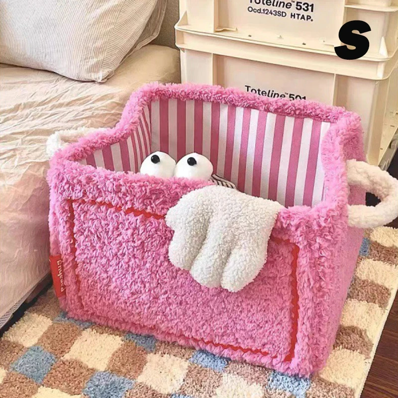 

1 Шт. Большая Складная Фланелевая Корзина Для Хранения - Многофункциональный Органайзер Для Игрушек, Одежды