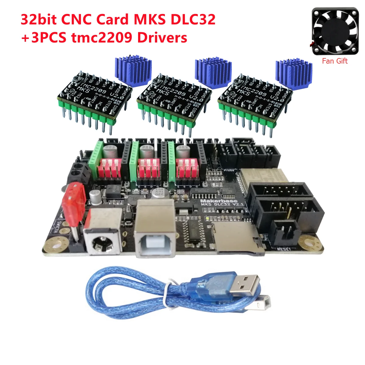 MKS DLC32 v2.1 пластина ЧПУ лазерный гравировальный контроллер 32 бит ESP32 WIFI GRBL Щит
