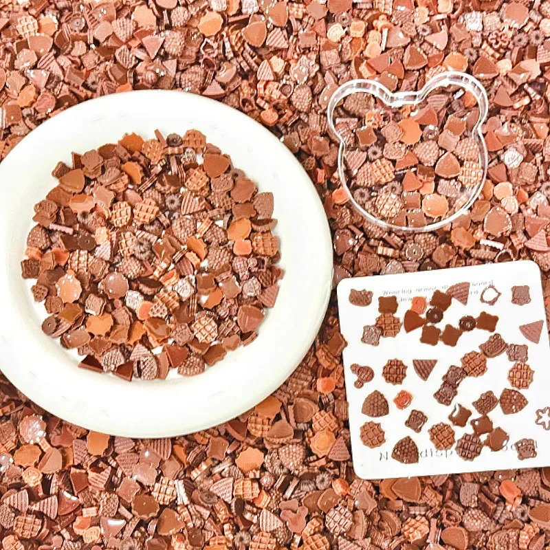 Фото 50 шт. миниатюрных игрушечных продуктов: ассорти печенья, мини-имитация печенья для нейл-арта, сережек DIY, наполнителя для слаймов, декора для микросцен с кремовым клеем №3
