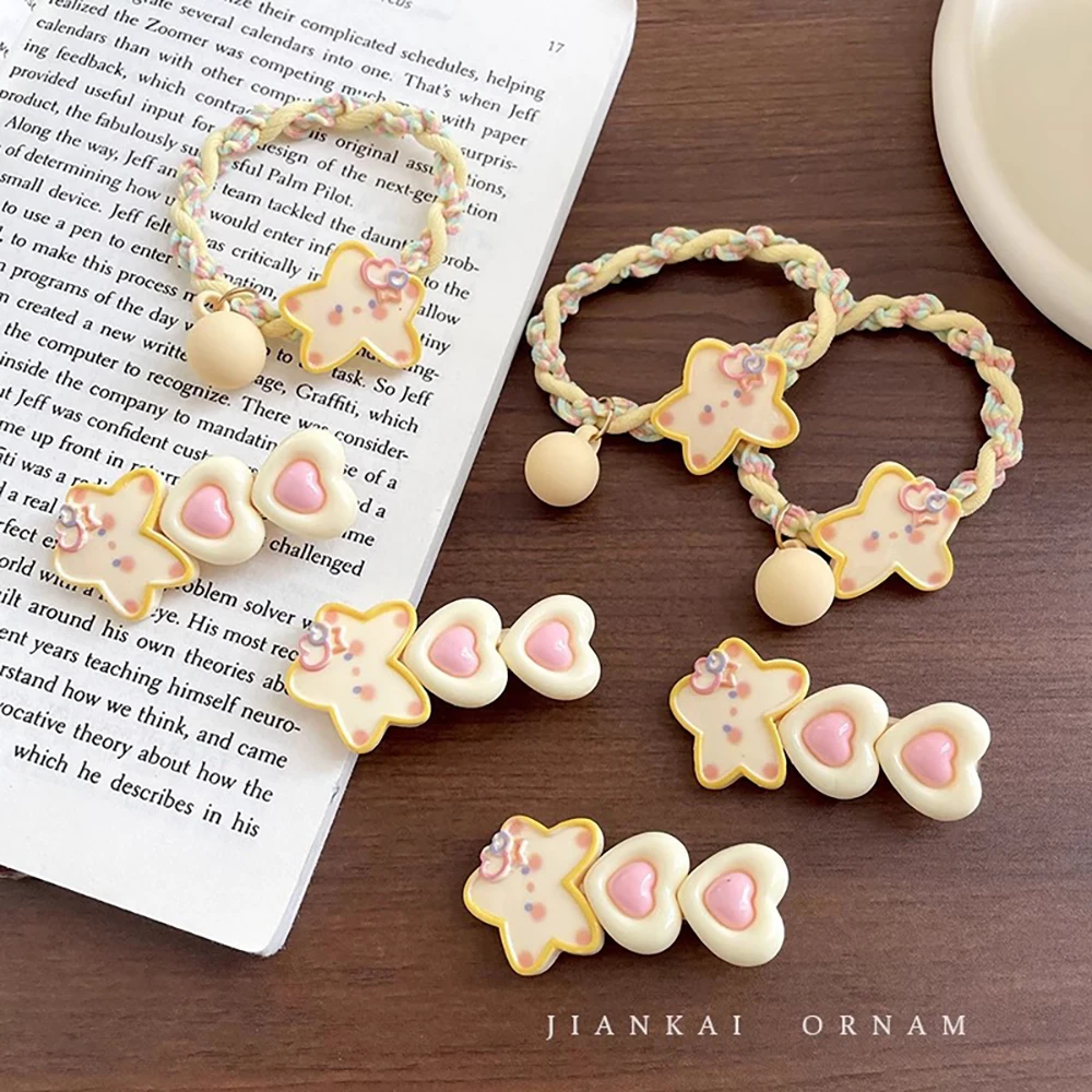 Новая Стильная универсальная Милая Желтая Женская челка со звездами для лба