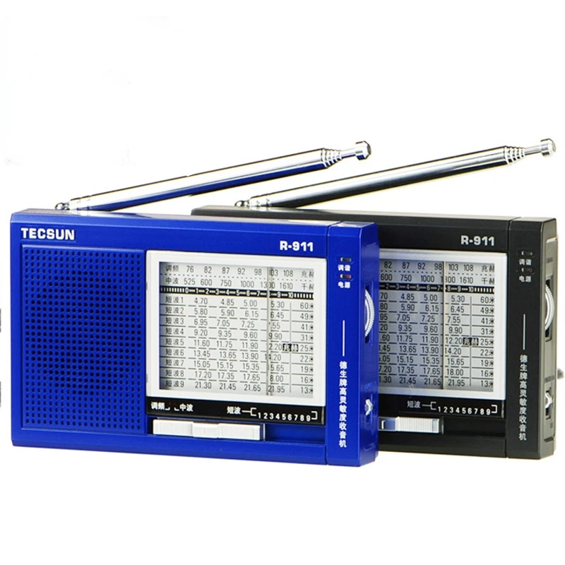 Tecsun R-911 Высокочувствительный стереоприемник FM / MW SW 11 диапазонов