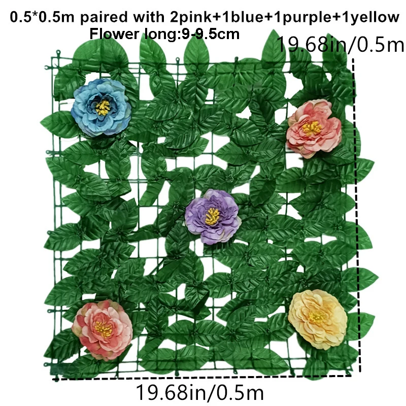 Забор для конфиденциальности уличные хеджи искусственные цветы растения УФ-анти