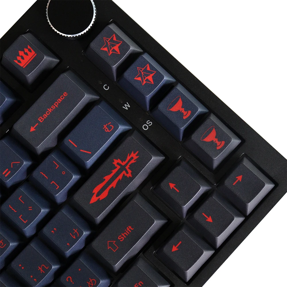 Фото Колпачки для клавиш Alter Cherry, материал PBT, 129 клавиш, пятисторонние колпачки для клавиш Dye-Sub для механической клавиатуры с переключателем 61/64/87/104/108 Mx №5