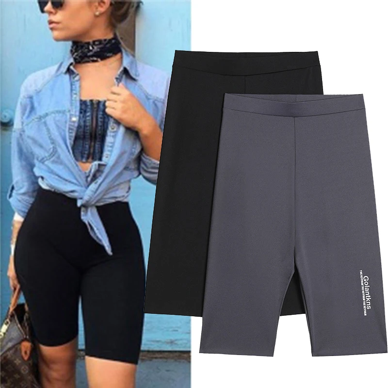 

Seamless Shorts Women Fitness Casual High Waist Fashion Summer Slim Knee-Length Bottoms Safety Pants Cycling Shorts Streetwear
