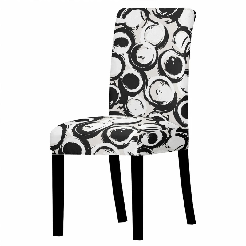 

Colorful Stripe Pattern Print Home Decor Chair Cover Removable Anti-dirty Dustproof Stretch Chair Cover Desk Chair Bar Stool