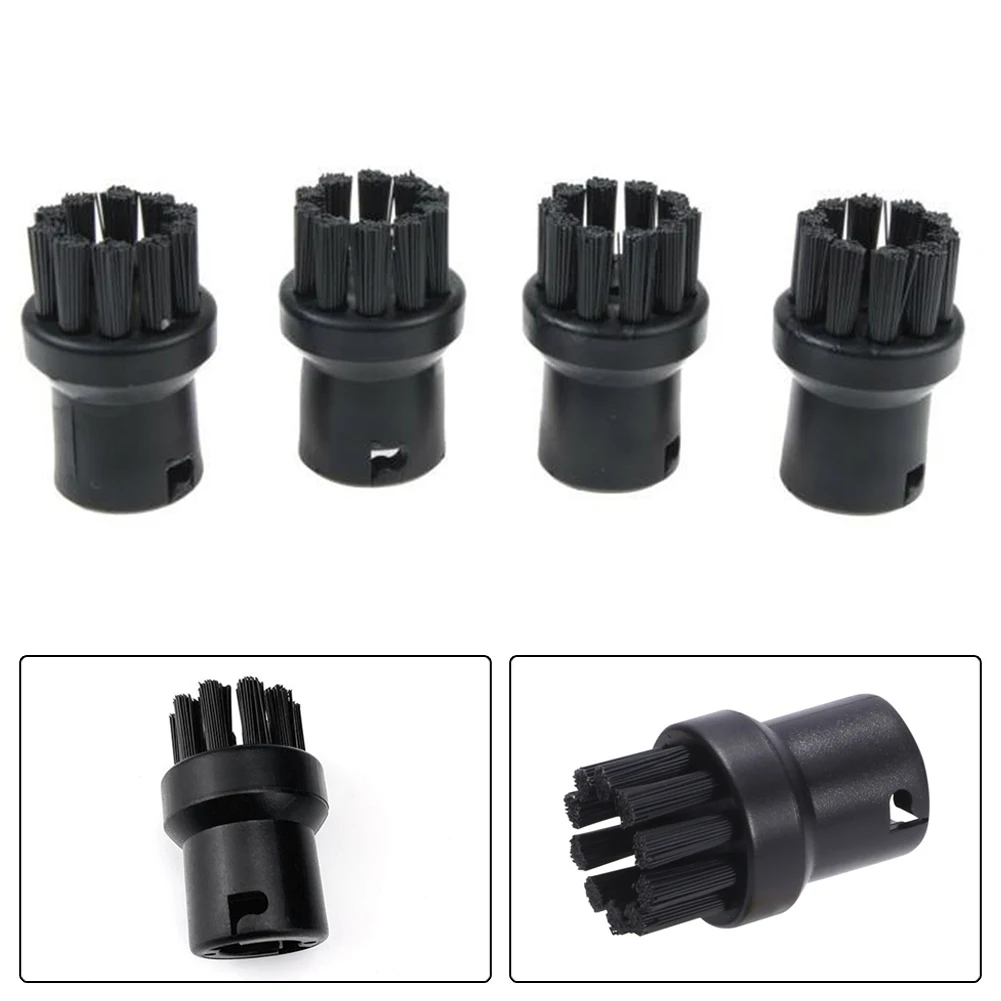 

4pcs Steam Cleaner Round Brush Nozzle For Karcher SC1010 SC1020 SC1030 DE4002 Vacuum Cleaner Spare Parts Cleaning Brushes