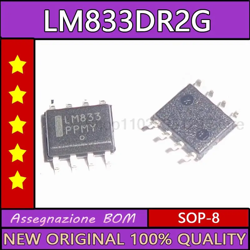 

10 шт./лот Lm833 пластырь sop-8 новый оригинальный импортный LM833DR2G