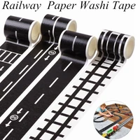 48mmx5m childrens educational toy speed limit 50100 road tape self sticking traffic theme sticker railway paper masking tape