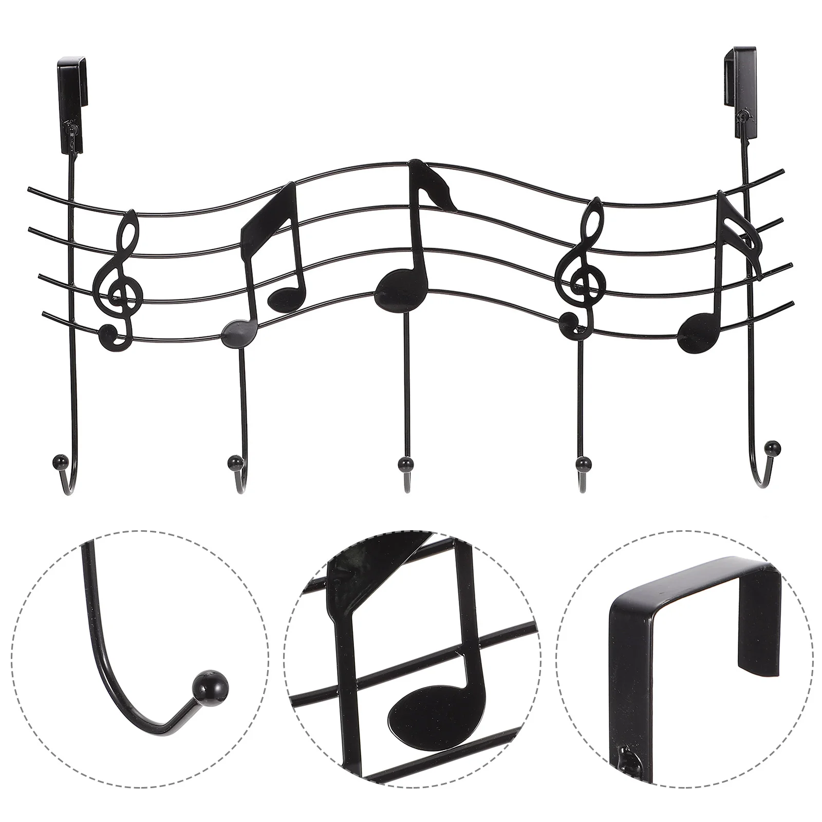 

Hook Door Hanger Over Hooks Rack The Towel Coat Notewall Key Musical Hanging Clothes Robe Behind Organizer Scarf Cupboardmusicof