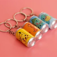 pokemon pikachu charmander bulbasaur squirtle cute anime keychain cans figure toys cartoon hanging decorations kids gift toys