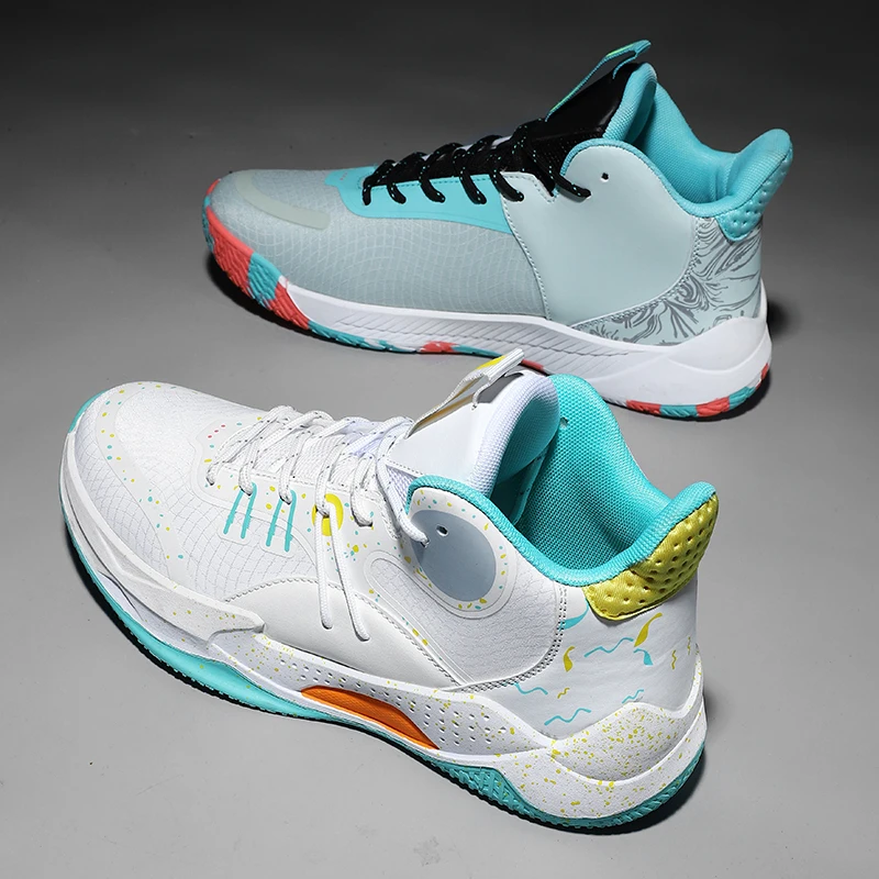 2023 Casual fashion high-quality fluorescent breathable actual game basketball shoes 36-45