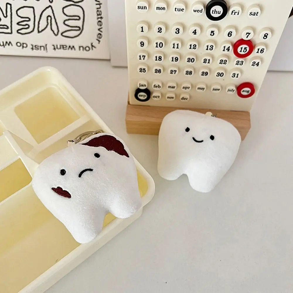 

Tooth Doll Niche Design Alloy Car Accessory Couple Girl Key Chain Bag Accessory Bag Pendant Korean Style Key Ring