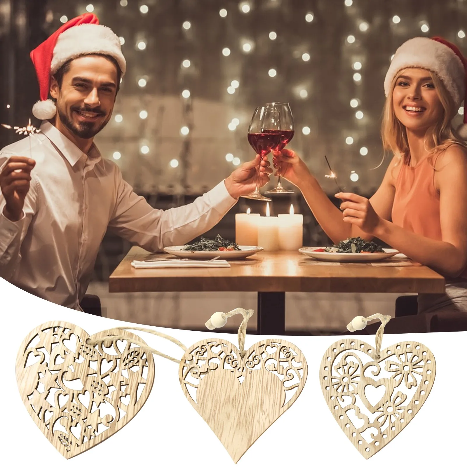 

Подвеска деревянная в форме сердца, 6 дюймов