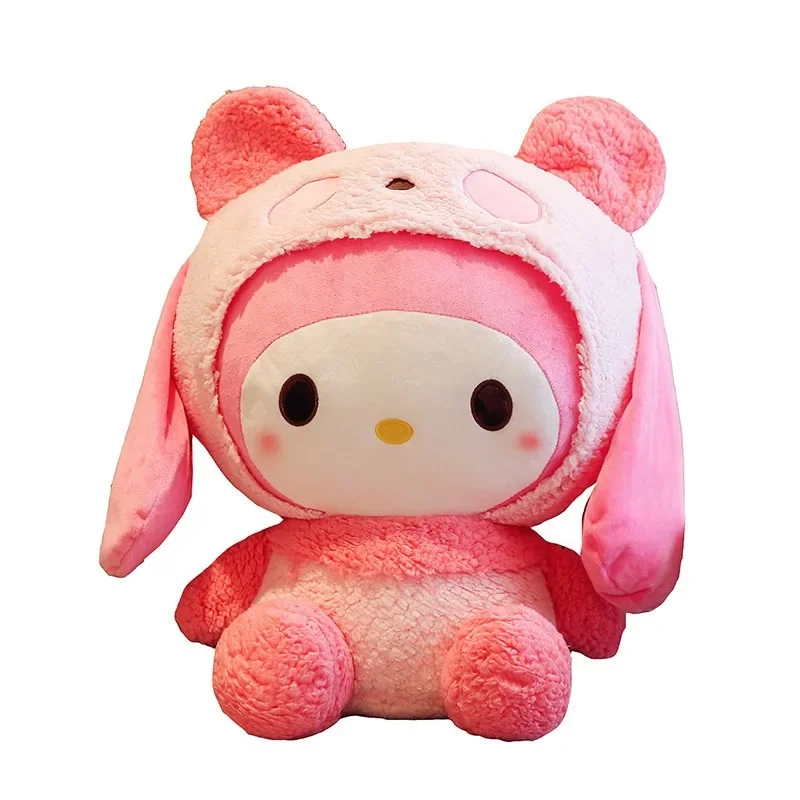 

Новинка, плюшевая кукла Sanrio серии My Melody Cross-гардероба, милая мультяшная мягкая удобная подушка для сна, рождественский подарок для пар