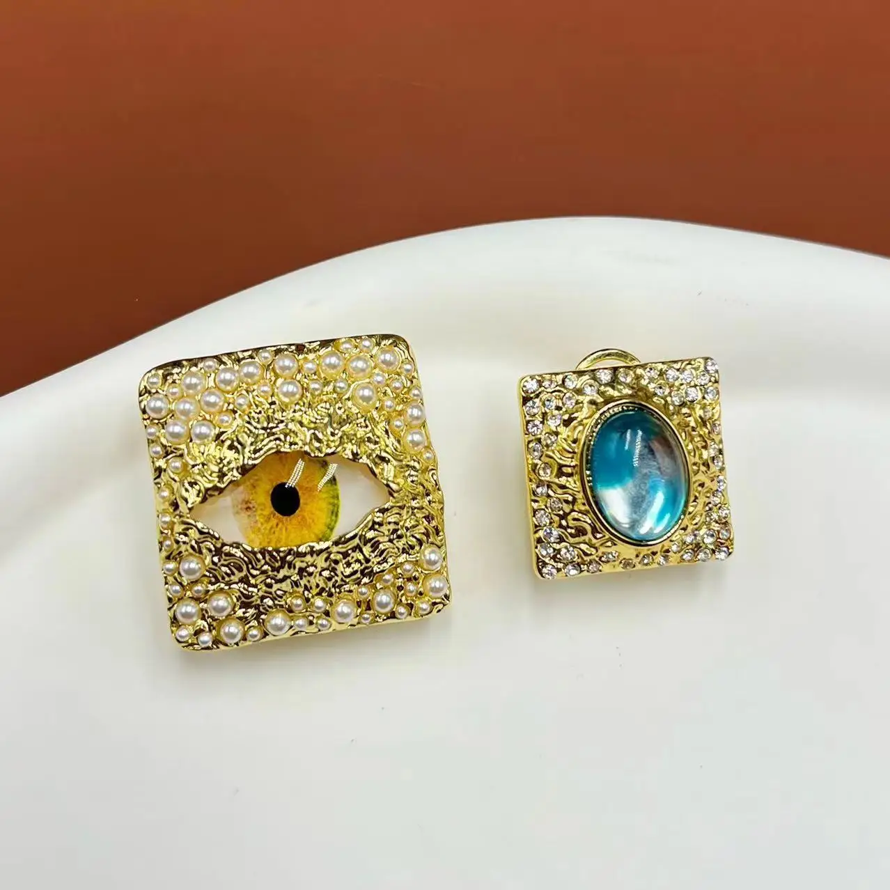 

New Fashion Pearl Square Set Earrings Women's Jewelry