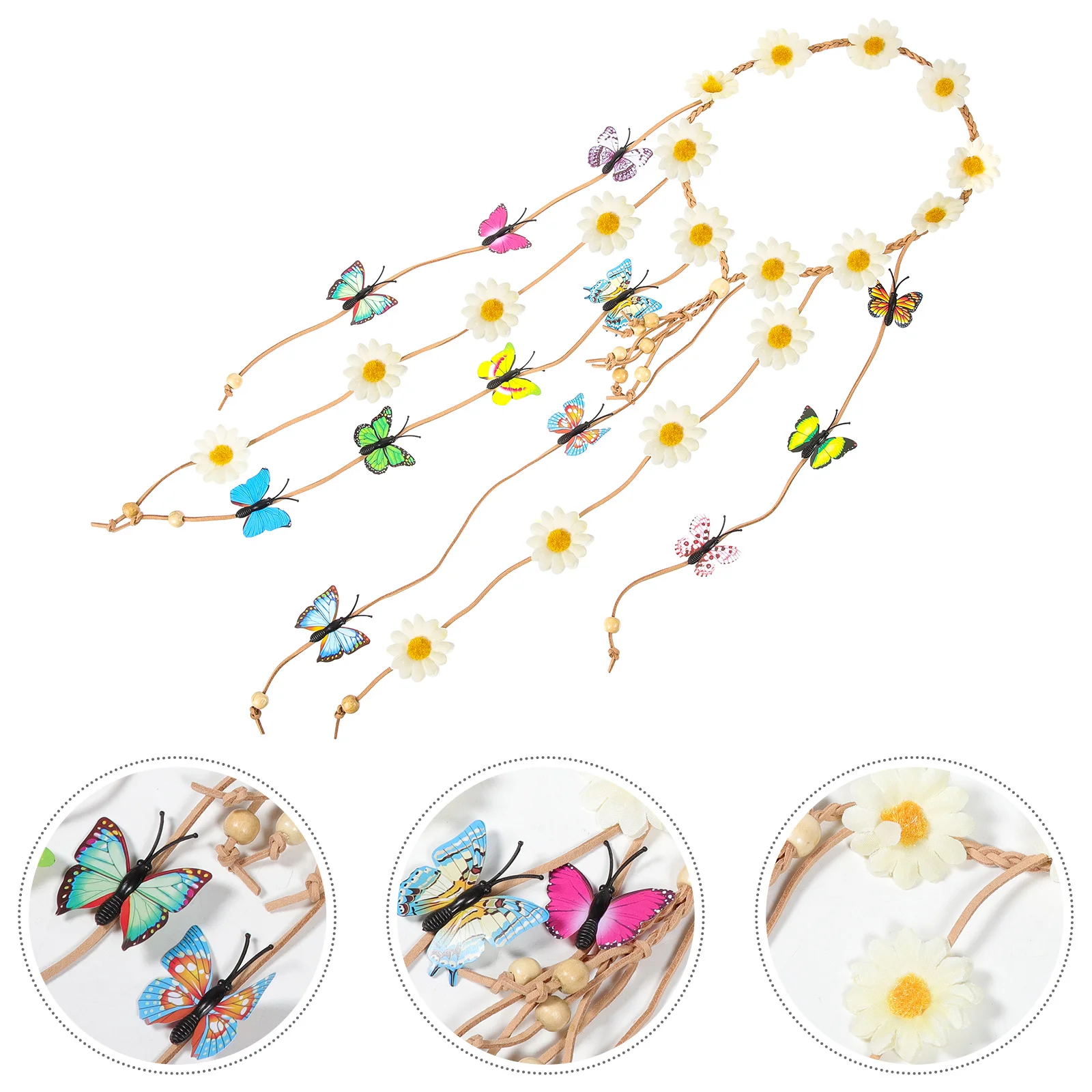 

Ободок для волос с маргариткой и бабочкой