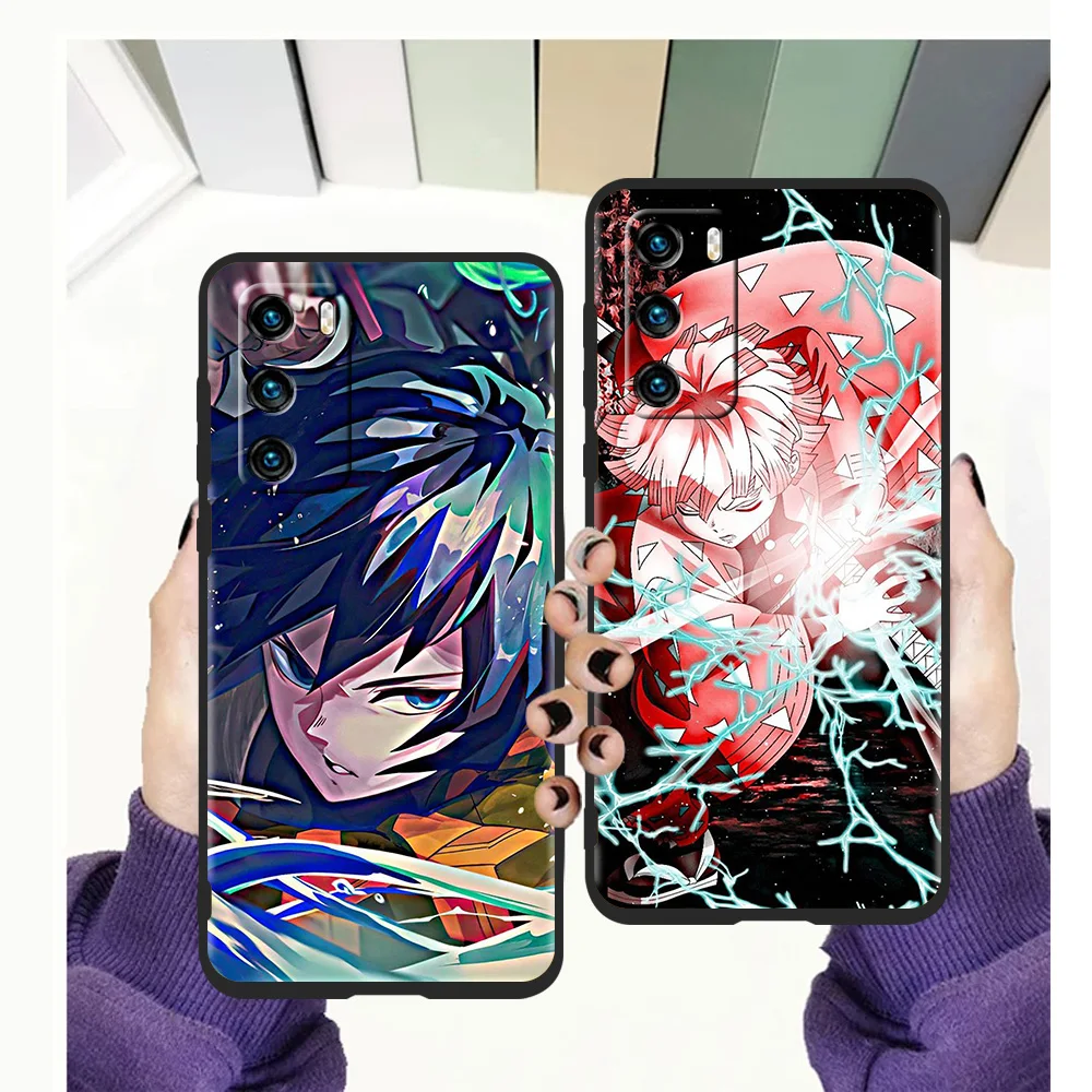 

Demon Slayer Cover For Huawei P50 P40 P30 P20 Pro P Smart Z Y6 Y7 Y9 Y7A Y6P Y9S 2019 P40 Lite E Case Shockproof Shell Funda TPU